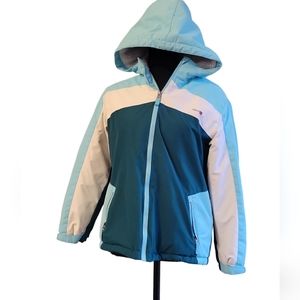Swiss Tech Girls ❄️ Snow jacket 10/12 blue teal and white